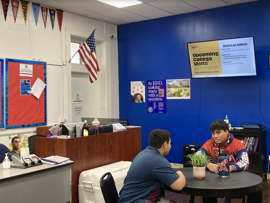 The college counseling office in the Learning Resource Center, posts upcoming visits from a variety of colleges and universities throughout the year.