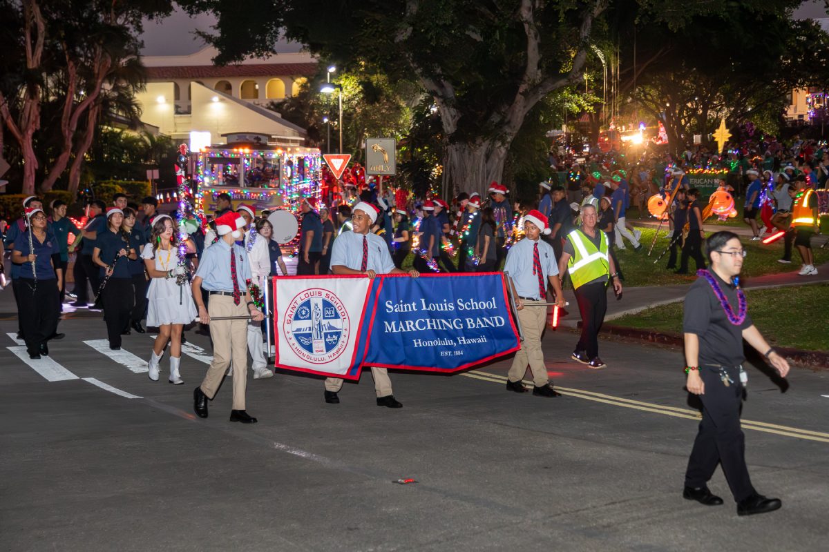 The SLS Marching Band at the Kaimuki Christmas Parade. 